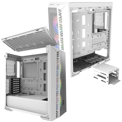 COOLER MASTER MASTERBOX MB520 MESH MID-TOWER ARGB E-ATX CABINET WHITE
