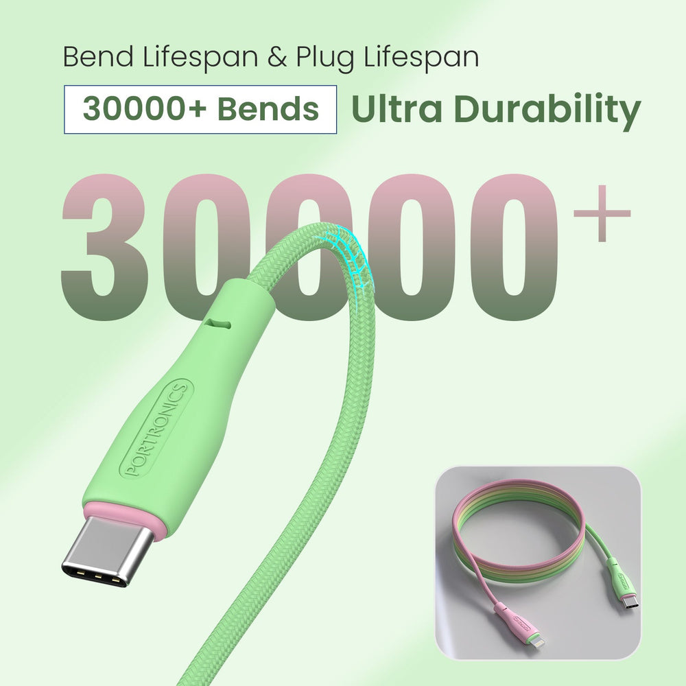 HUE X - Type C To 8 Pin 20W 1M, White+Blue