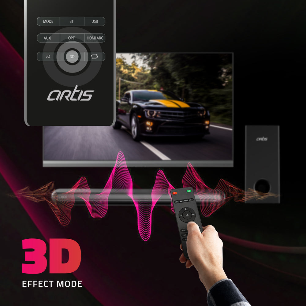 SoundHub 310 2.1 CH 200 Watts Wireless Bluetooth Soundbar with Wired Subwoofer & Multiple Input Modes: Bluetooth/HDMI (ARC) / AUX in/OPTICAL