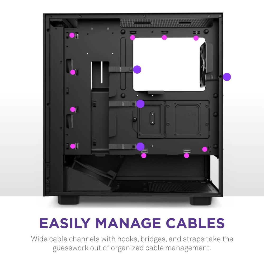 NZXT H5 FLOW MID-TOWER E-ATX COMPACT CABINET BLACK