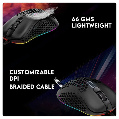 COSMIC BYTE SPECTRUM GAMING MOUSE RGB BLACK