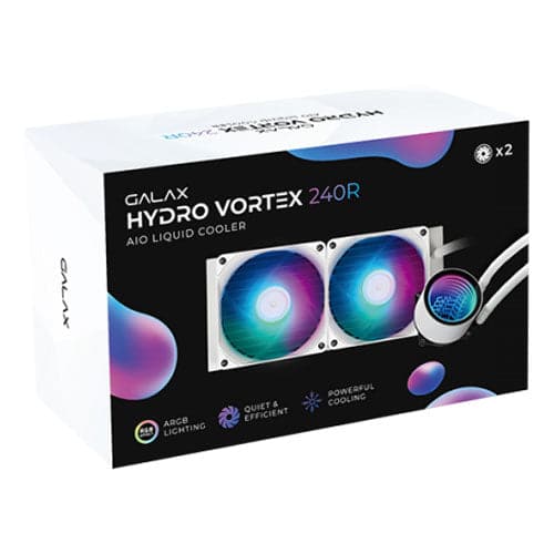 GALAX Hydro Vortex 240R ARGB White AIO Liquid Cooler (White)