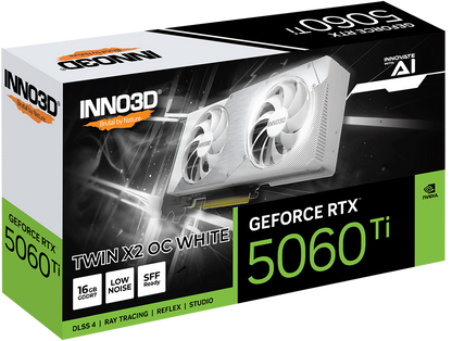INNO3D GEFORCE RTX 5060 TI 16GB TWIN X2 OC WHITE