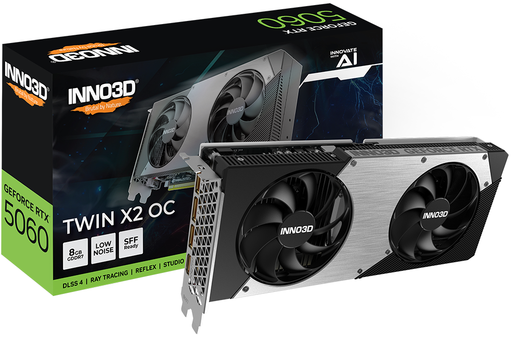 INNO3D GeForce RTX 5060 8GB TWIN X2 OC Graphics Card – Mehta Brothers Shop