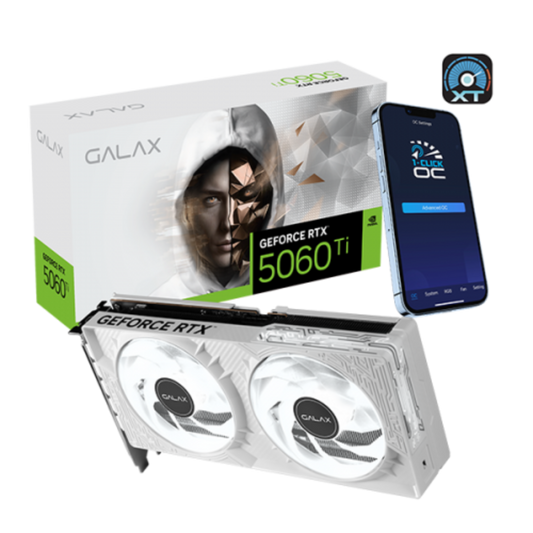 GALAX GeForce RTX 5060 Ti 1-Click OC 8GB White Nvidia Graphic Card