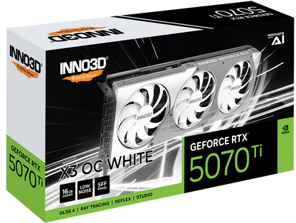 INNO3D RTX 5070 TI X3 OC WHITE 16GB GRAPHICS CARD WHITE