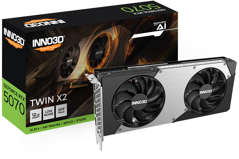 INNO3D GeForce RTX 5070 TWIN X2 12GB GDDR7 Graphics Card