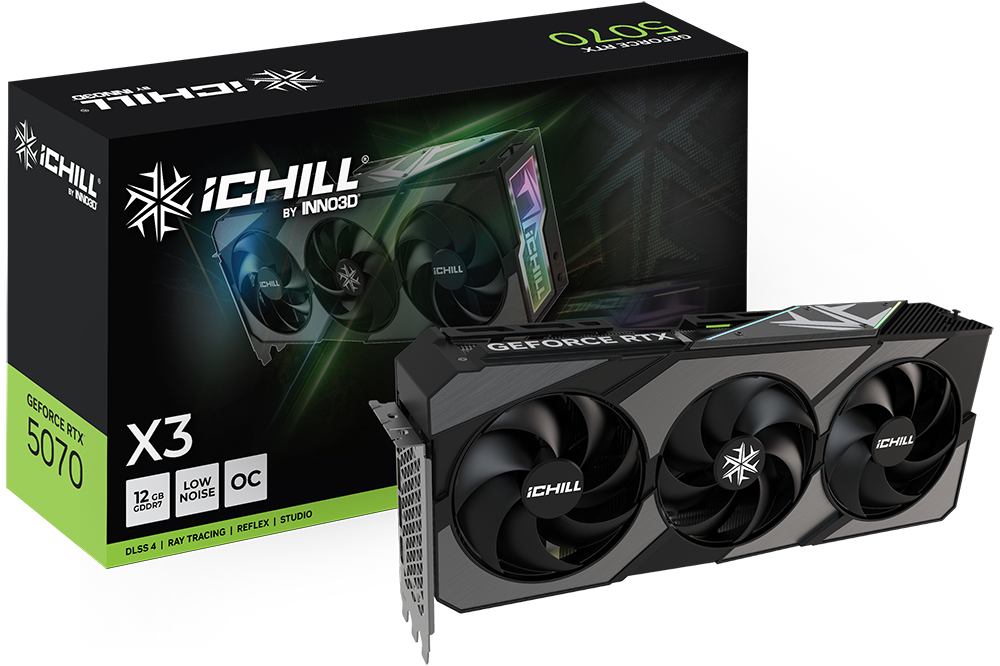 INNO3D GeForce RTX 5070 iCHILL X3 12GB GDDR7 Graphics Card