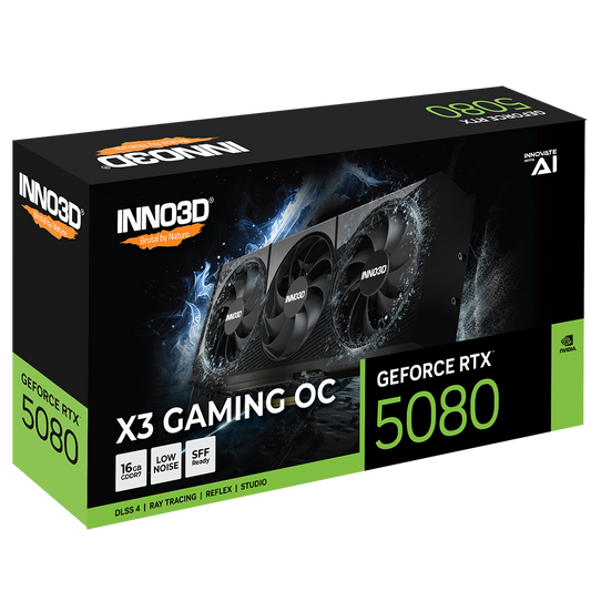 INNO3D GeForce RTX 5080 X3 Gaming OC 16GB Nvidia Graphic Card
