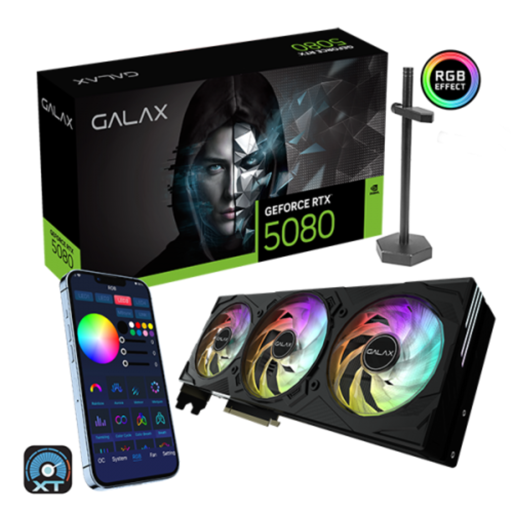 GALAX Geforce RTX 5080 EX Gamer 1 Click OC 16GB NVIDIA Graphic Card