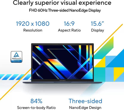 ASUS VIVOBOOK 15 X1504ZA-NJ549WS [CI5-1235U 12TH GEN/16GB/512GB SSD/WIN11 HOME+MSO/15.6 INCH/INTEGRATED GRAPHICS /1 YEAR(S)/BLUE/FPR]