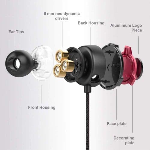 CLAW G13 Triple Driver Wired in Ear Earphones Gaming Earphones (Black)