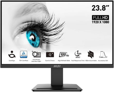 MSI PRO MP2412 24 Inch FHD 100Hz VA Panel 113% 1ms Adaptive Sync Business Monitor
