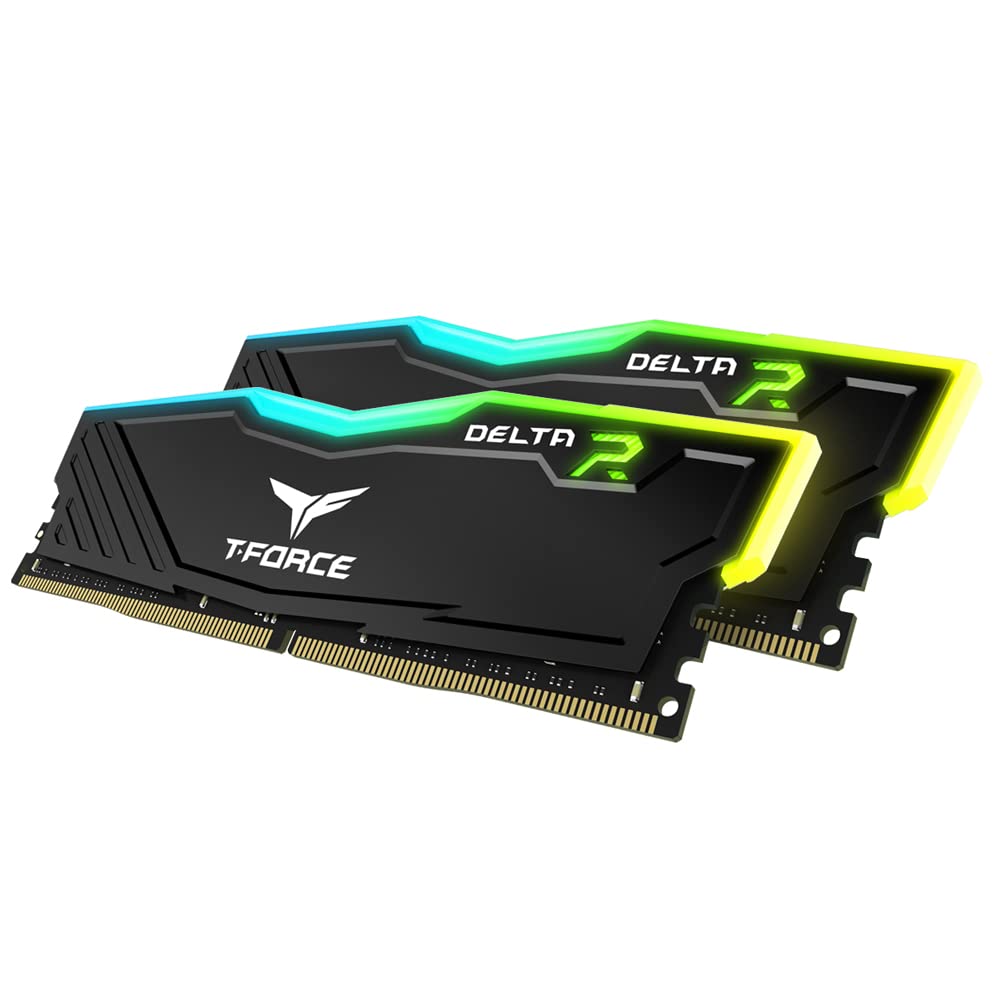 TEAMGROUP T-FORCE DELTA RGB 32GB (16GBX2) DDR4 3200MHZ DESKTOP RAM (BLACK)