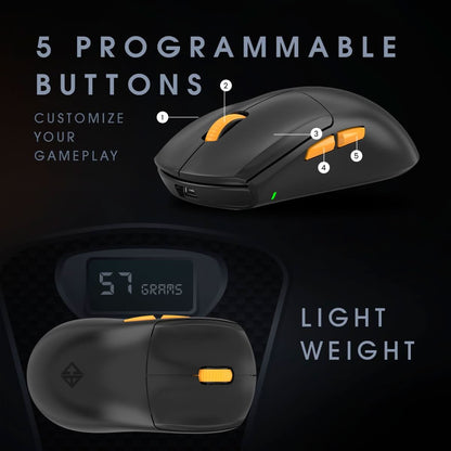 COSMIC BYTE ATLAS TRI-MODE GAMING MOUSE WIRELESS (BLACK)