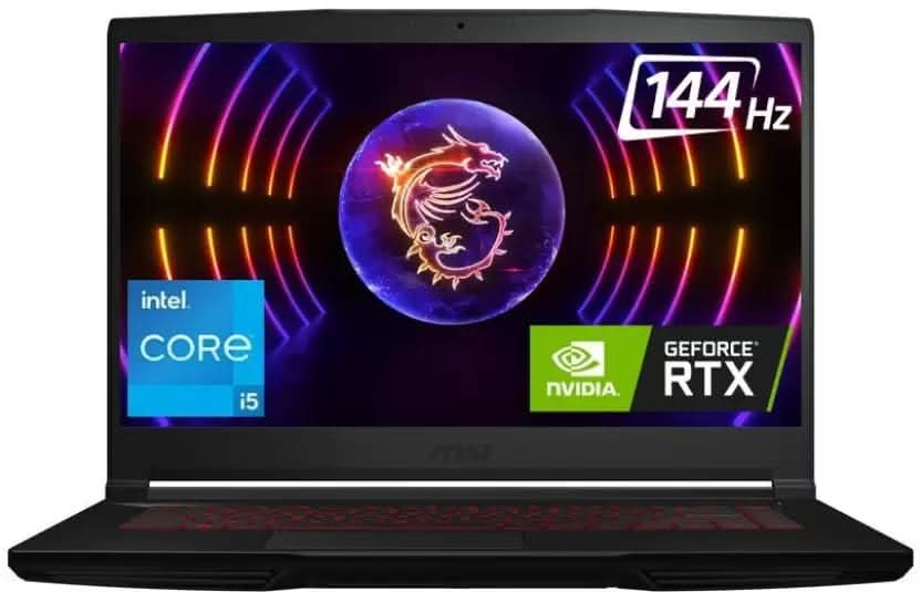 MSI GF63 CORE I5 12TH GEN 12450H - (16 GB/512 GB SSD/WINDOWS 11 HOME/4 GB GRAPHICS/NVIDIA GEFORCE RTX 2050/144 HZ) THIN GF63 12UCX-265IN GAMING LAPTOP (15.6 INCH, BLACK, 1.86 KG) - INTEL