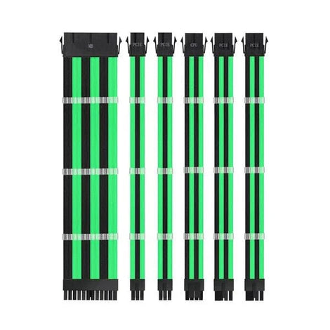 ANT ESPORTS Mod Sleeved Cable set 3 combs 30cm 16AWG Black and Green