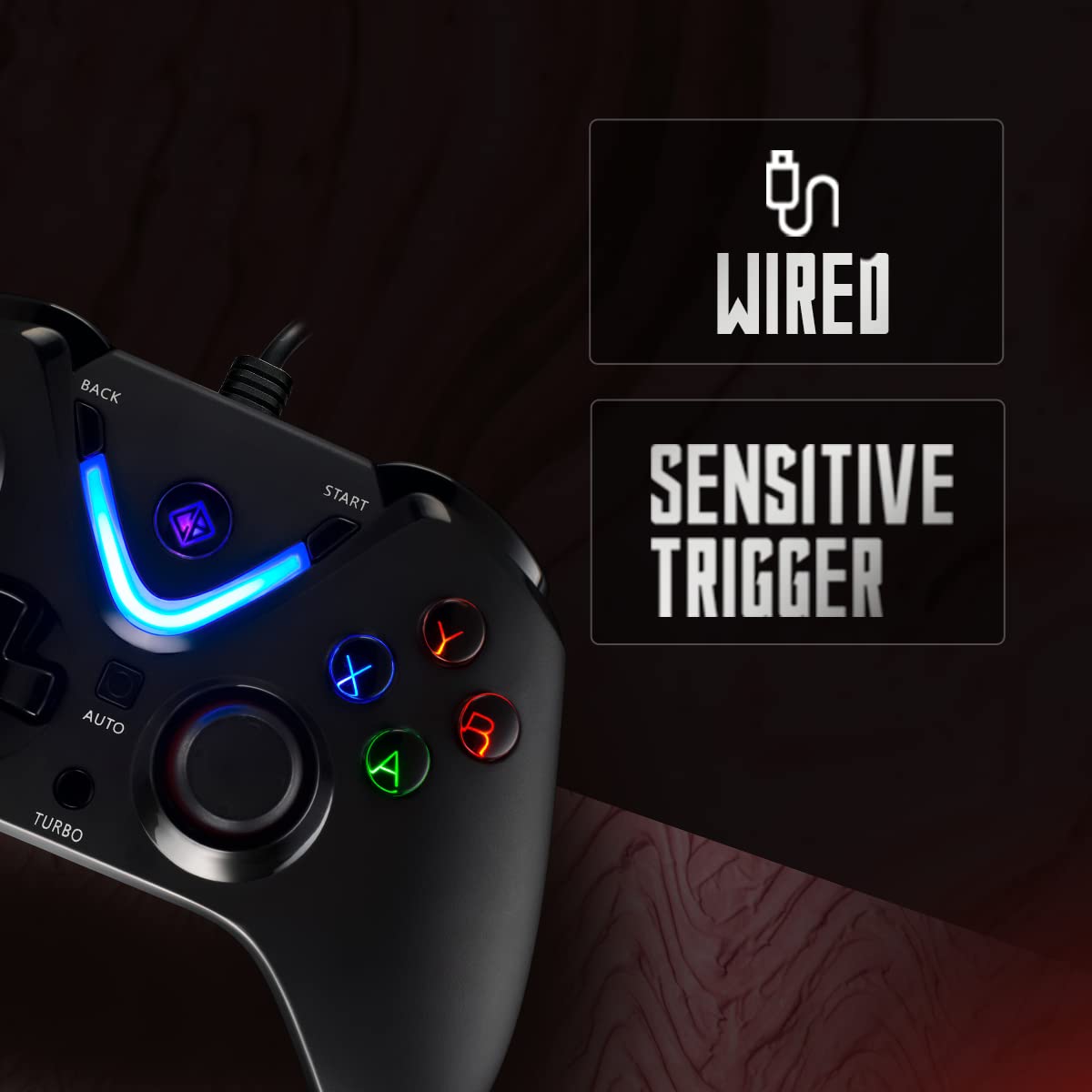 COSMIC BYTE ARES WIRED (BLACK) GAMEPAD