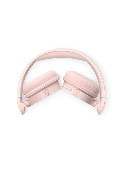 PHILIPS AUDIO TAH4209PK BLUETOOTH HEADPHONE WITH LIGHTWEIGHT AND FOLDABLE DESIGN, 32MM NEODYNAMIC DRIVERS, 55H PLAYTIME, USB TYPE-C FAST CHARGING, BUILT-IN MIC FOR SMARTPHONES, LAPTOP (PINK)