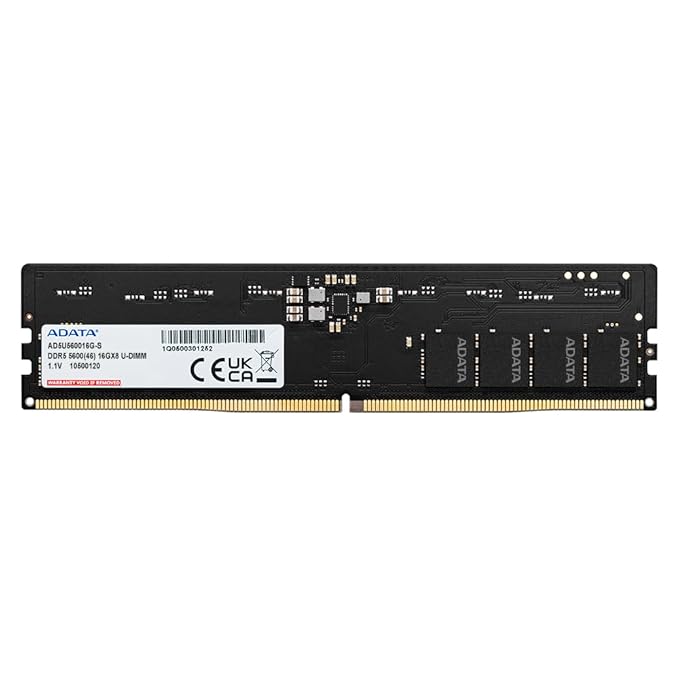 ADATA 32GB ( 32GB X1) 5600MHZ CL46 DDR5 U-DIMM DESKTOP MEMORY MODULE (AD5U560032G-S)