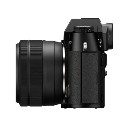FUJIFILM X-T50 40 MP APS-C X-TRANS SENSOR|RETRO STYLE MIRRORLESS CAMERA|4K/6.2K VLOGGING|HIGH SPEED RECORDING FHD 240FPS|ADVANCE AF WITH 15-45MM OPTICAL ZOOM LENS F/3.5-5.6 - BLACK