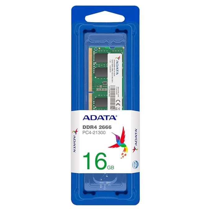 ADATA 16GB 2666MHZ DDR4 SO-DIMM LAPTOP RAM (AD4S266616G19-SGN)