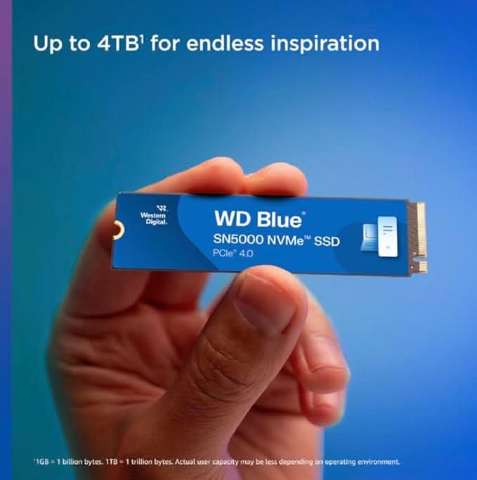 Western Digital WD Blue SN5000 NVMe 4TB WDS400T4B0E-00BKY0