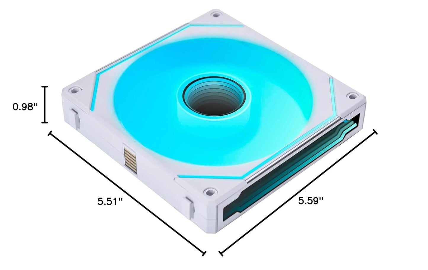 LIAN LI UNI FAN SL-INF REVERSE BLADE 140 INFINITY MIRROR 140MM ARGB SINGLE PACK CASE FAN - WHITE G99.14RSLIN1W.IN