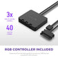 NZXT F120RGB DUO - 120MM DUAL-SIDED RGB FAN - TRIPLE PACK (WHITE) W/RGB CONTROLLER-RF-D12TF-W1