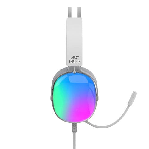 ANT ESPORTS H1150 RGB 3.5mm Crystal Wired Gaming Headphone ( White ) ( PC / Playstation / XBox )