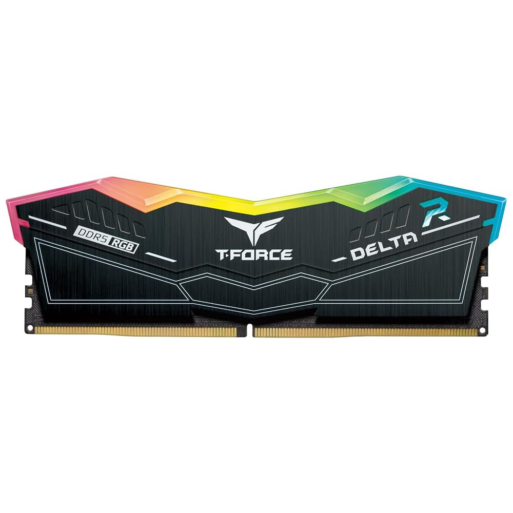 TEAMGROUP T-FORCE DELTA RGB 16GB (16GBX1) DDR5 6000MHZ DESKTOP RAM (BLACK)