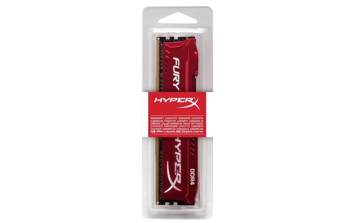 HYPERX Fury 8GB ( 8GBx1 ) 2400MHz DDR4 RAM ( Red ) ( CL15 )