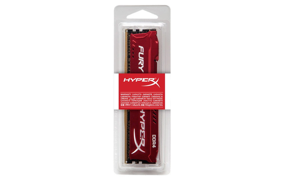 HYPERX Fury 8GB ( 8GBx1 ) 2400MHz DDR4 RAM ( Red ) ( CL15 )