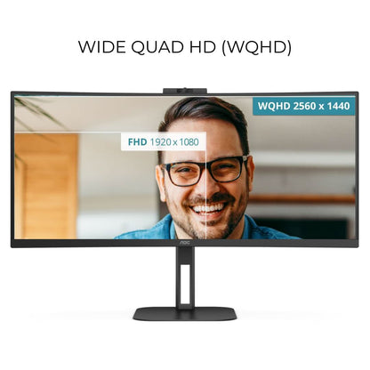 AOC CU34V5CW/BK 34inch Curved Ultra Wide WQHD Monitor