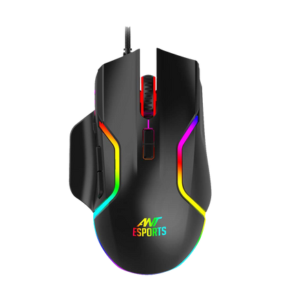 ANT ESPORTS GM320 RGB WIRED OPTICAL GAMING MOUSE -BLACK