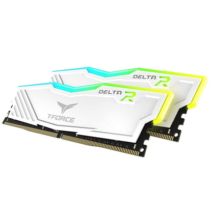 TEAMGROUP T-FORCE DELTA RGB 32GB (16GBX2) DDR4 3600MHZ DESKTOP RAM (WHITE)