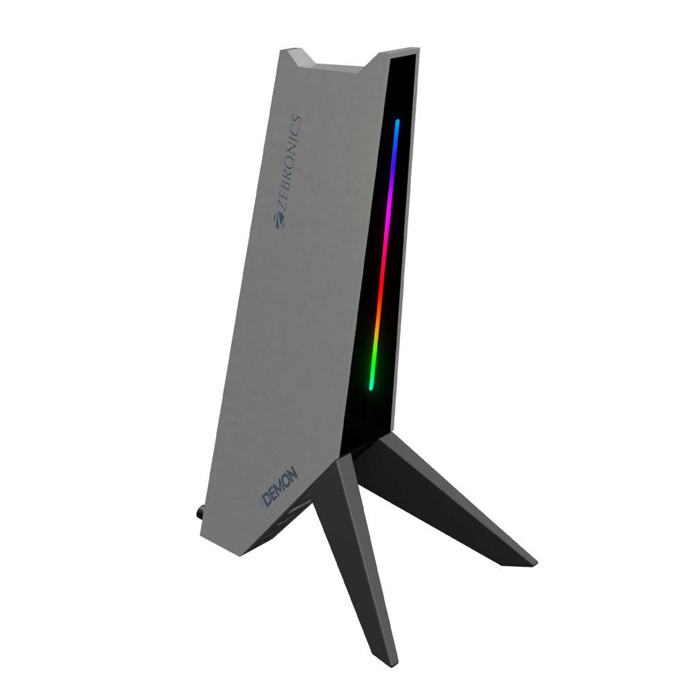 ZEBRONICS Zeb-Demon Tabletop Over Ear Gaming Wired Headphone Stand ( Demon grey )