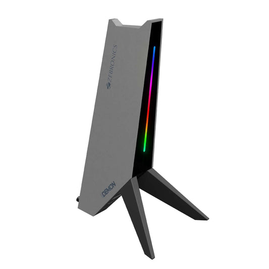 ZEBRONICS Zeb-Demon Tabletop Over Ear Gaming Wired Headphone Stand ( Demon grey )