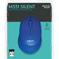 LOGITECH M331 Silent Plus Wireless Ergonomic Gaming Mouse ( 910-004915 ) ( 1000DPI / 3 Macro Button ) ( Blue )