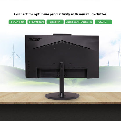 ACER B227Q D4 21.5 INCH IPS FULL HD BACKLIT LED LCD MONITOR I FULL HD ADJUSTABLE WEBCAM