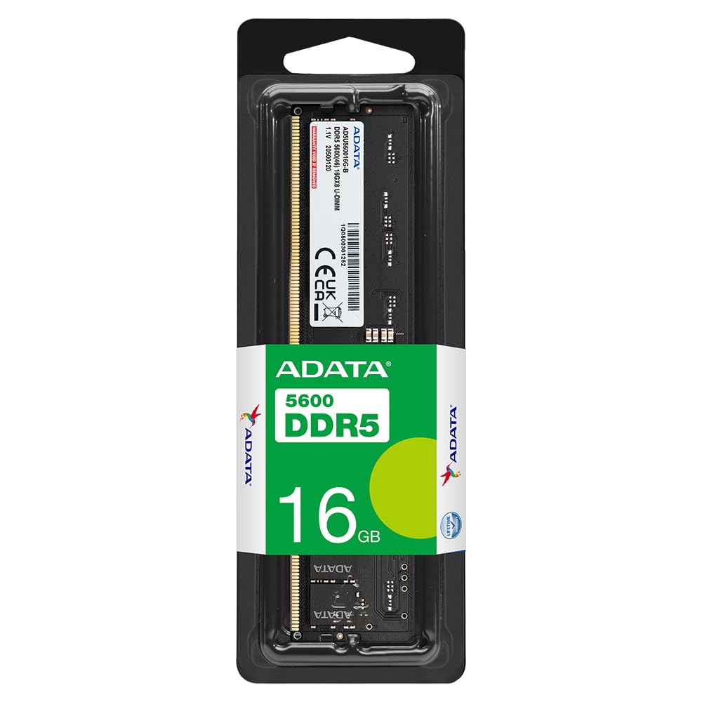 ADATA 16GB 5600MHZ U-DIMM DDR5 DESKTOP RAM - AD5U560016G-S
