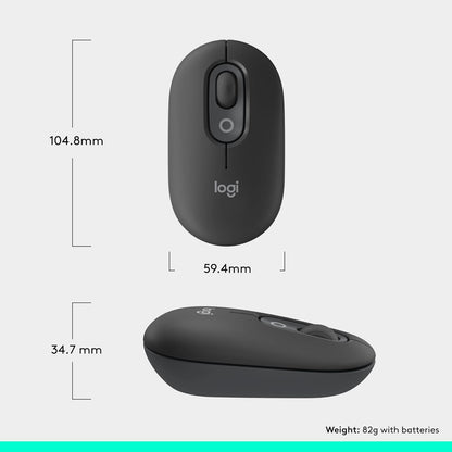 LOGITECH POP ICON COMPACT AND PORTABLE WIRELESS BLUETOOTH MOUSE - GRAPHITE