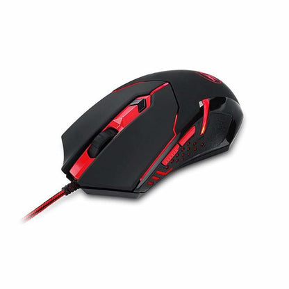 REDRAGON M601 RGB BLACKLIT 7200 DPI USB WIRED ERGONOMIC PROGRAMMABLE GAMING MOUSE (BLACK)