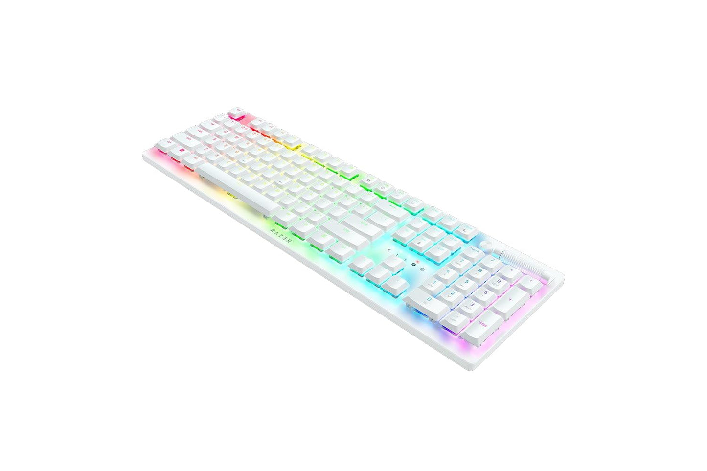 RAZER DEATHSTALKER V2 PRO - WIRELESS LOW PROFILE OPTICAL GAMING KEYBOARD (CLICKY PURPLE SWITCH) - WHITE RZ03-04363500-R3M1