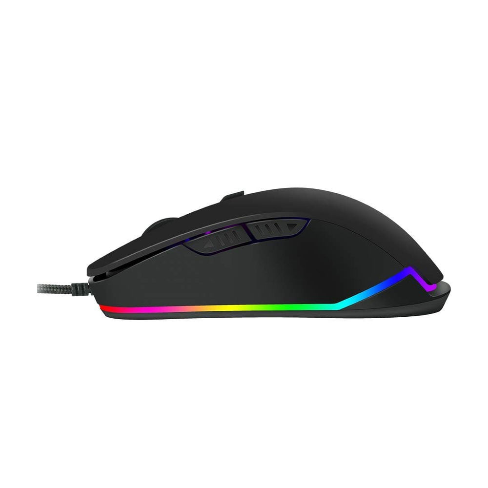 ANT ESPORTS GM100 Wired Ergonomic RGB Gaming Mouse (GM100-RGB-BLACK ) (4800DPI / 5 Macro Buttons) ( Black )