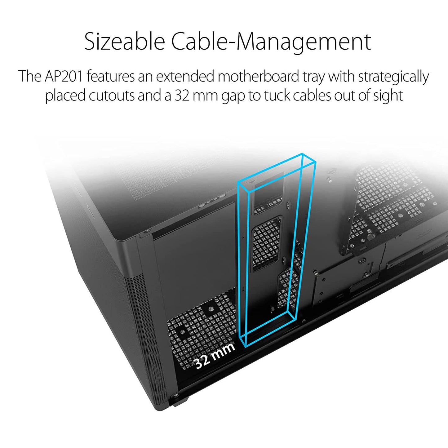 ASUS PRIME AP201 SMALL-TOWER MICRO-ATX CABINET BLACK