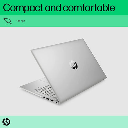 HP PAV 14-DV2041TU [CI5-1235U 12TH GEN/16GB DDR4/512GB SSD/WIN11 HOME+MSO/14.0 INCH/INTEGRATED GRAPHICS /1 YEAR(S)/SILVER/TOUCH]