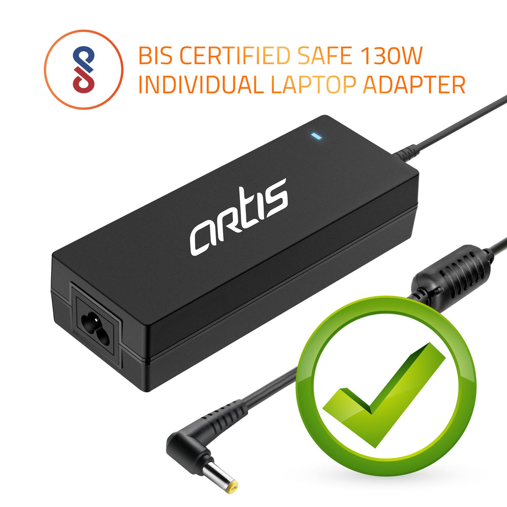 AR1203 130 Watt Laptop Charger/Adapter with Power Cord Compatible with Acer Laptops (19V/7.1A, Pin: 5.5 x 1.7 mm)