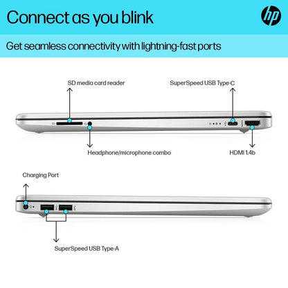 HP 15S-FQ5185TU [CI3-1215U 12TH GEN/8GB/512GB SSD/WIN11 HOME+MSO/15.6 INCH/INTEGRATED GRAPHICS /1 YEAR(S)/SILVER]