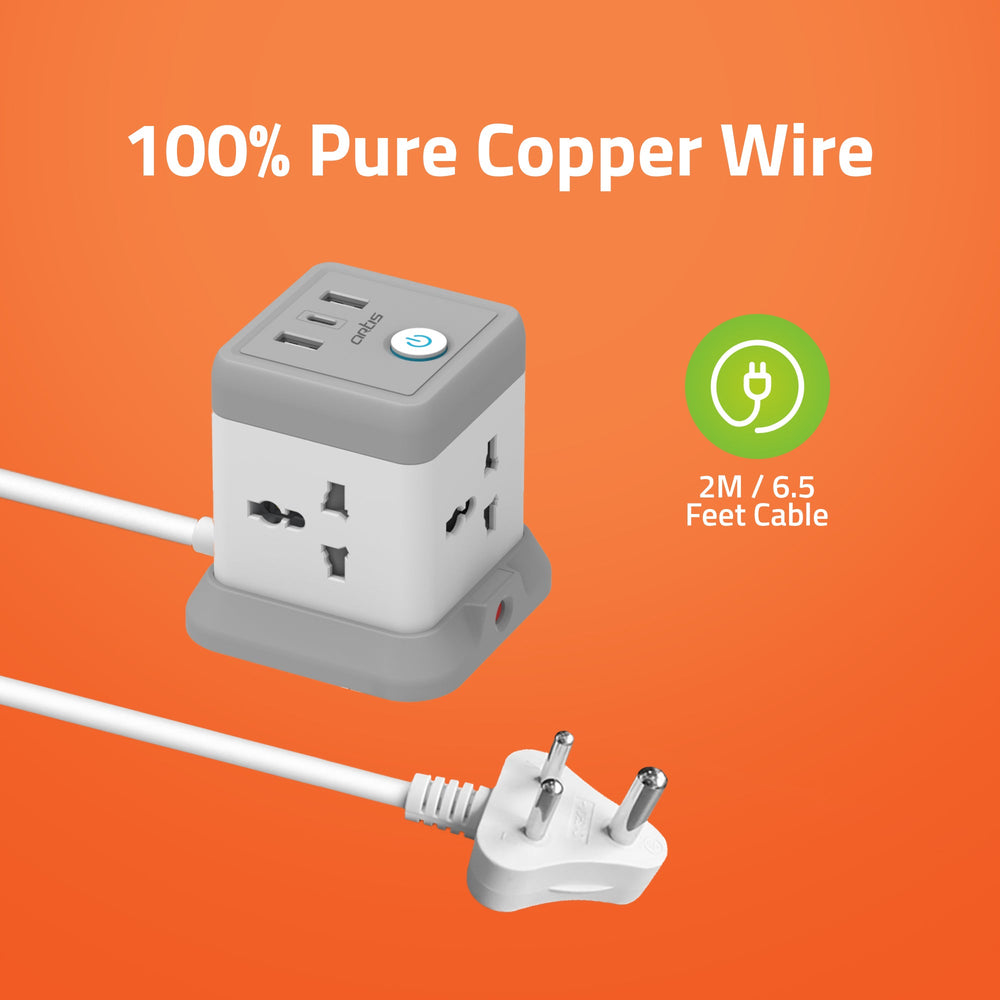 AR-4SS-3USBCB 4 Universal Sockets with 2 USB Ports & 1 USB Type C Port Surge Protector